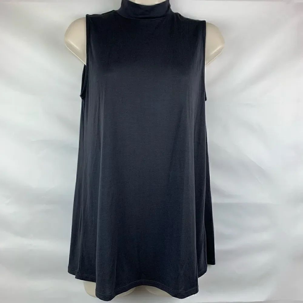 Philosophy mock turtleneck grey sleeveless top.size small